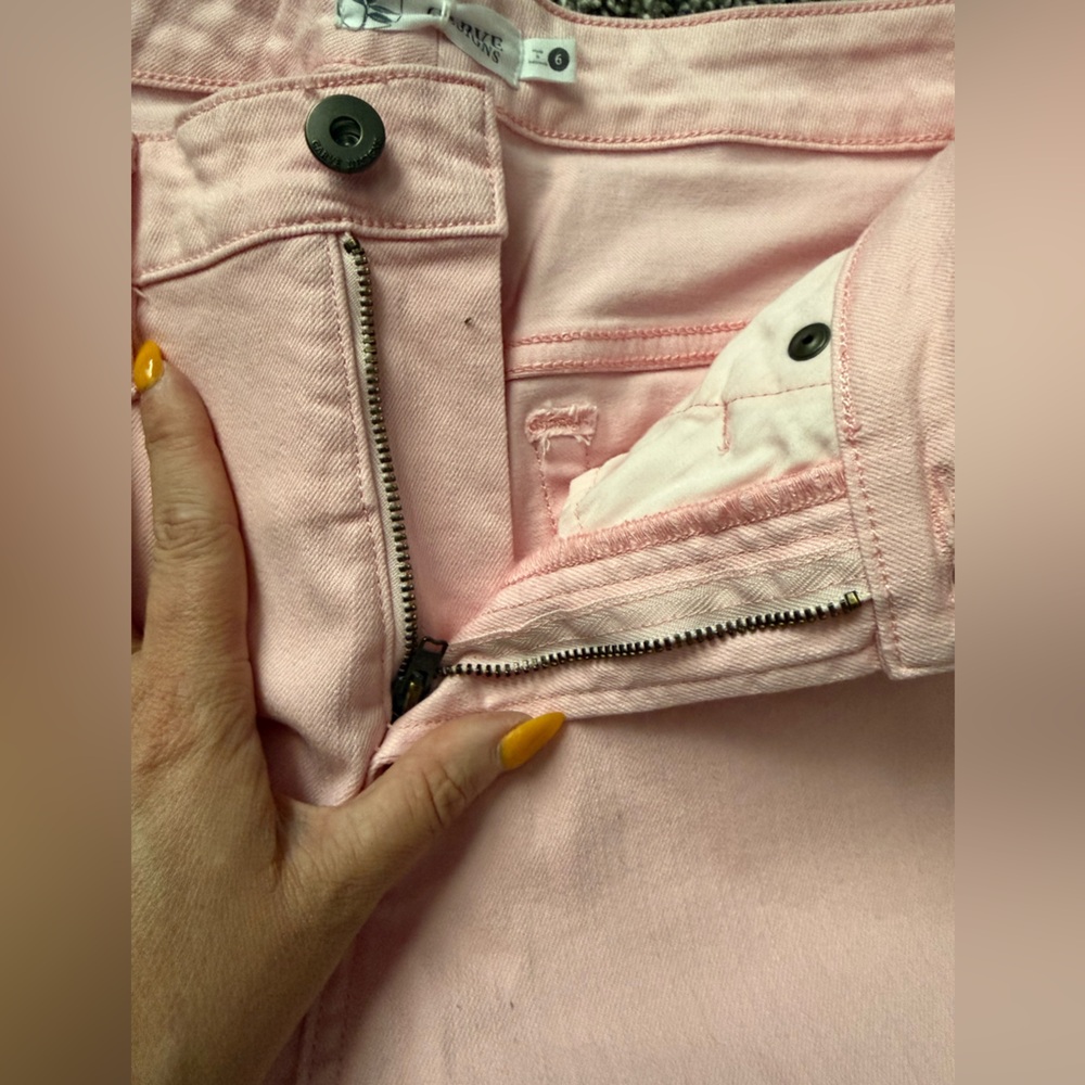 Carve Designs Pastel Pink Straight-Leg Jeans - Picture 3 of 6
